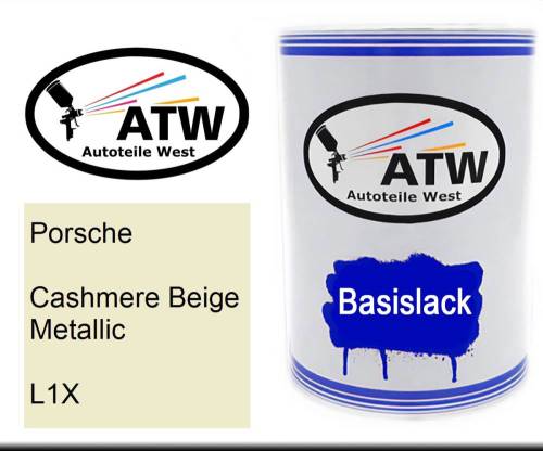 Porsche, Cashmere Beige Metallic, L1X: 500ml Lackdose, von ATW Autoteile West.